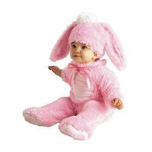 NEW Pink Bunny Rabbit Halloween Costume  Easter Baby 0-6 Months SOFT Jumpsuit